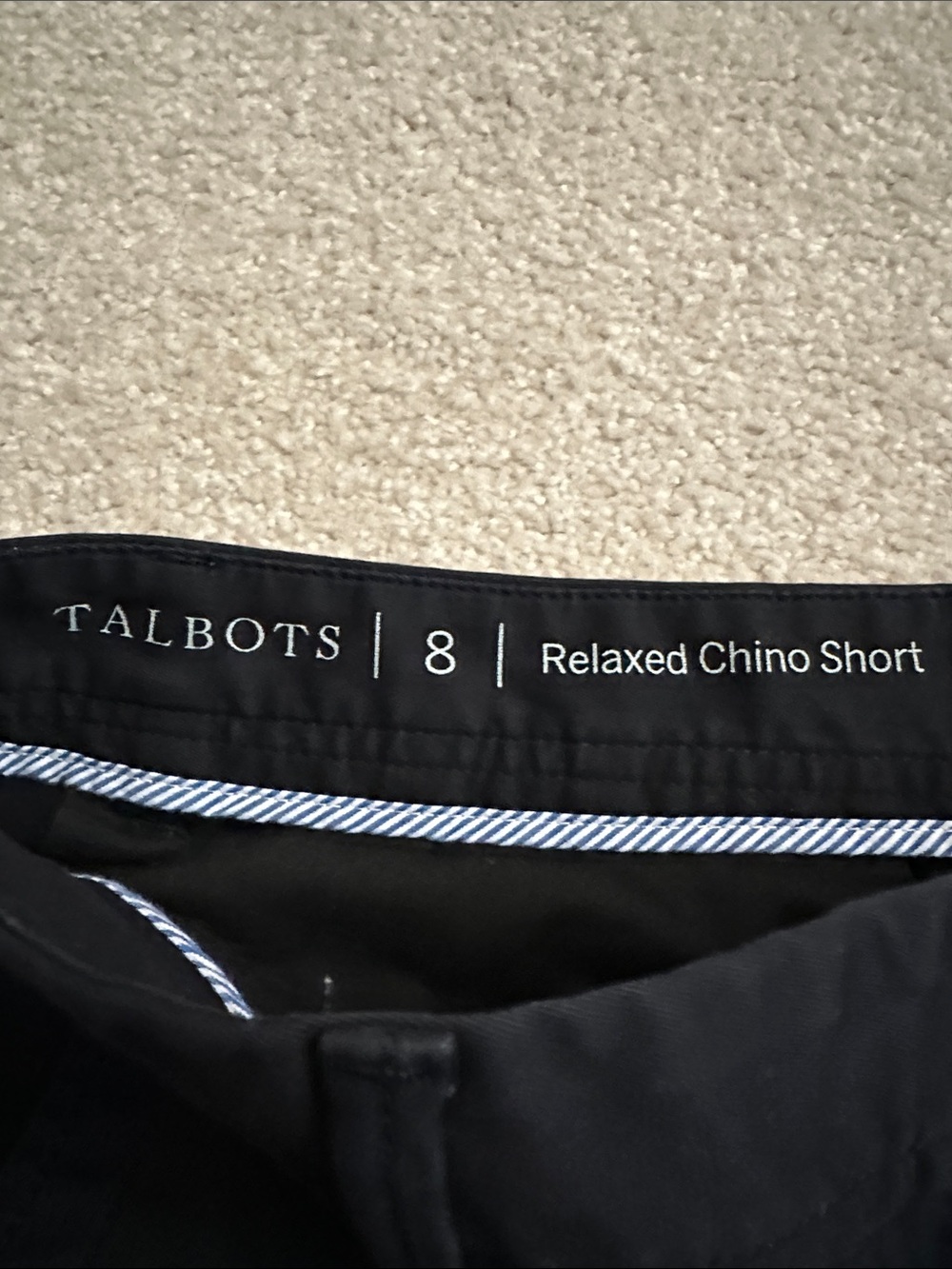 Talbots Black Relaxed Chino Shorts